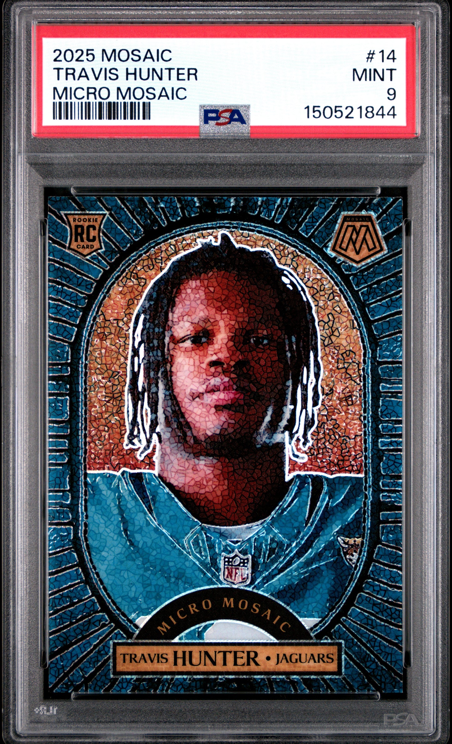 Travis Hunter 2025 Panini Mosaic Micro Mosaic #14 PSA 9 Mint
