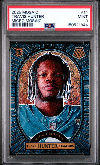 Travis Hunter 2025 Panini Mosaic Micro Mosaic #14 PSA 9 Mint
