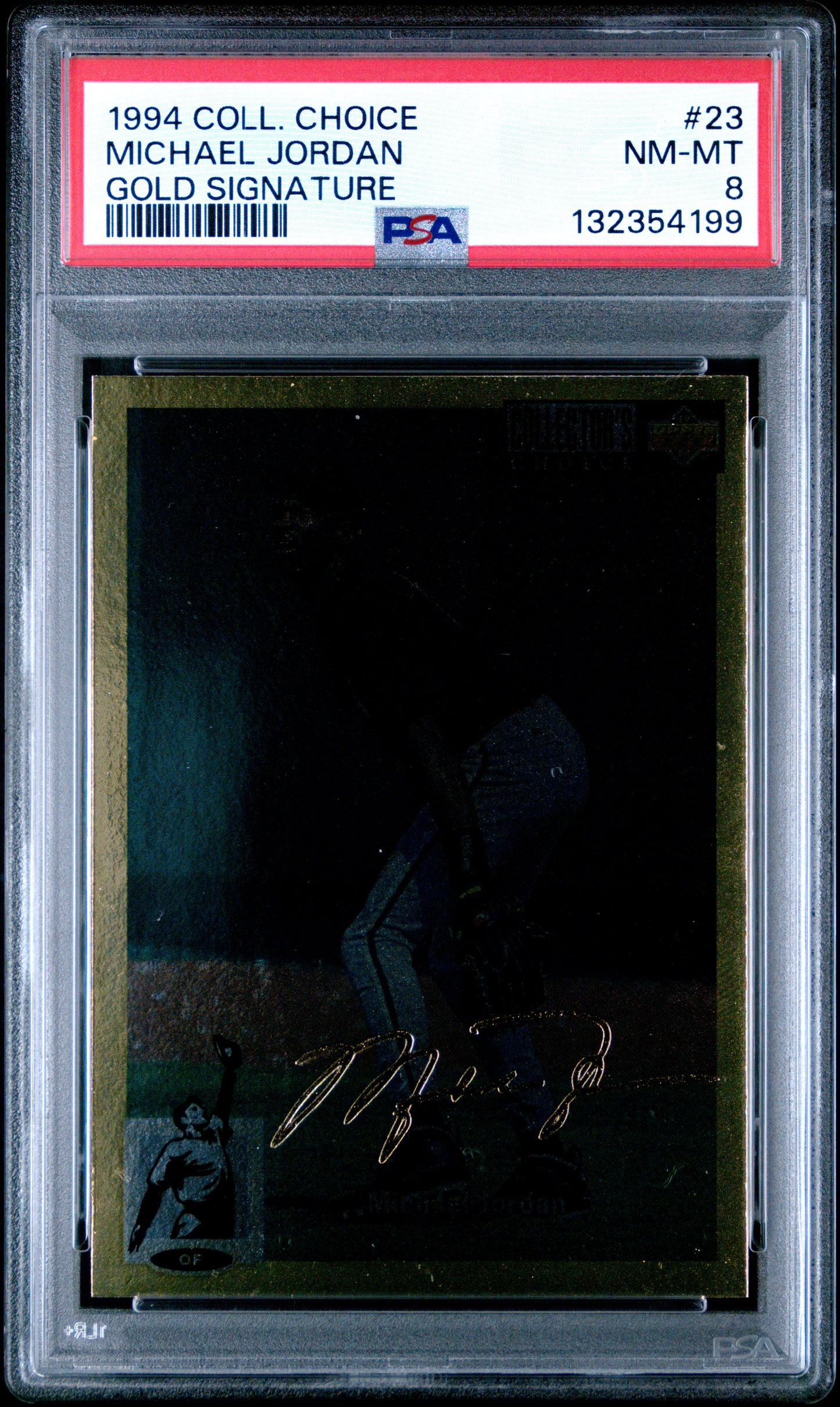 Michael Jordan 1994 Upper Deck Collectors Choice #23 Gold Parallel PSA 8 Nm-Mint