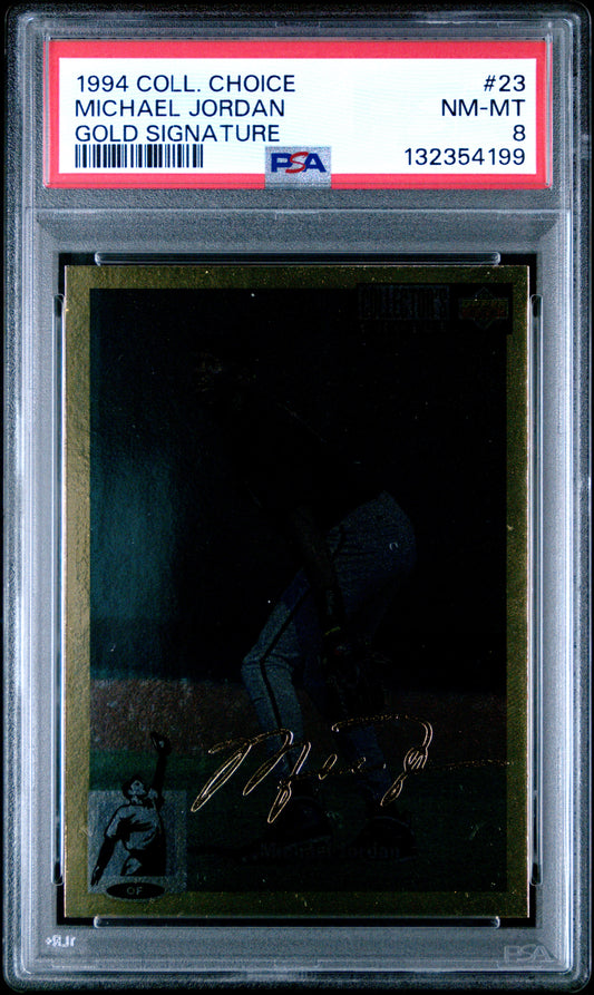 Michael Jordan 1994 Upper Deck Collectors Choice #23 Gold Parallel PSA 8 Nm-Mint