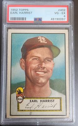 Earl Harrist 1952 Topps #402 PSA 4