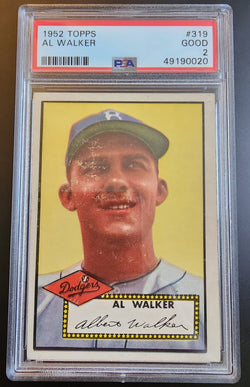 Al Walker 1952 Topps #319 PSA 2
