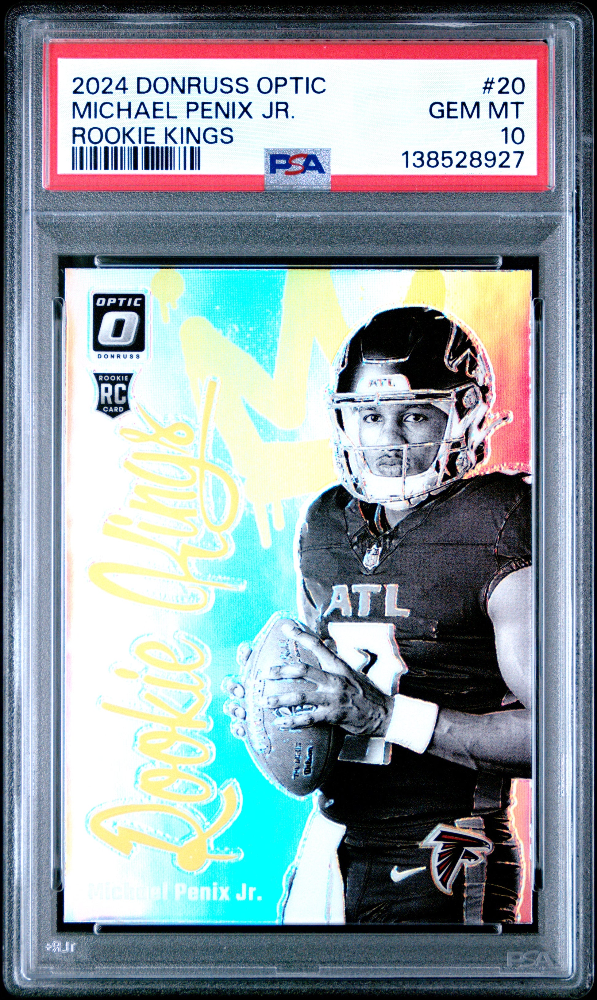 Michael Penix Jr. 2024 Donruss Optic Rookie Kings PSA 10 8927