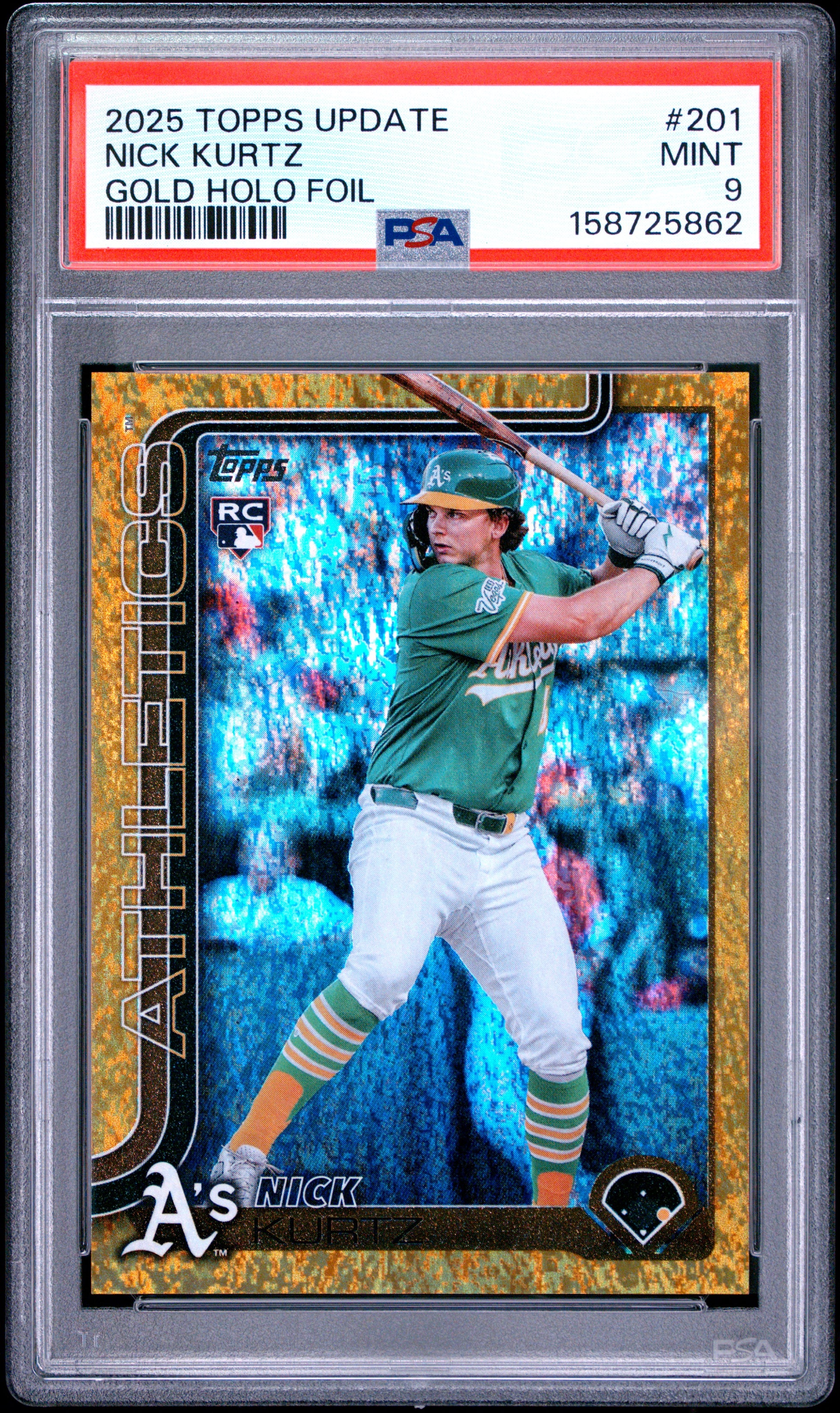 Nick Kurtz 2025 Topps Update #201 Gold Holofoil #35/50 PSA 9 Mint