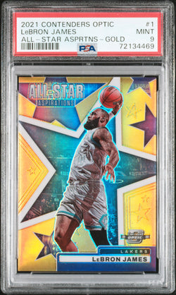 LeBron James 2021 Contenders Optic All-Star Aspirations Gold #1/10 PSA 9 Mint