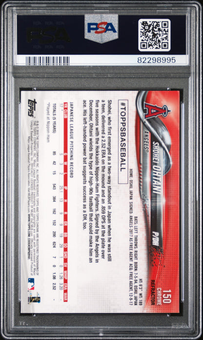 Shohei Ohtani 2018 Topps Chrome #150 Sepia Refractor PSA 9 Mint