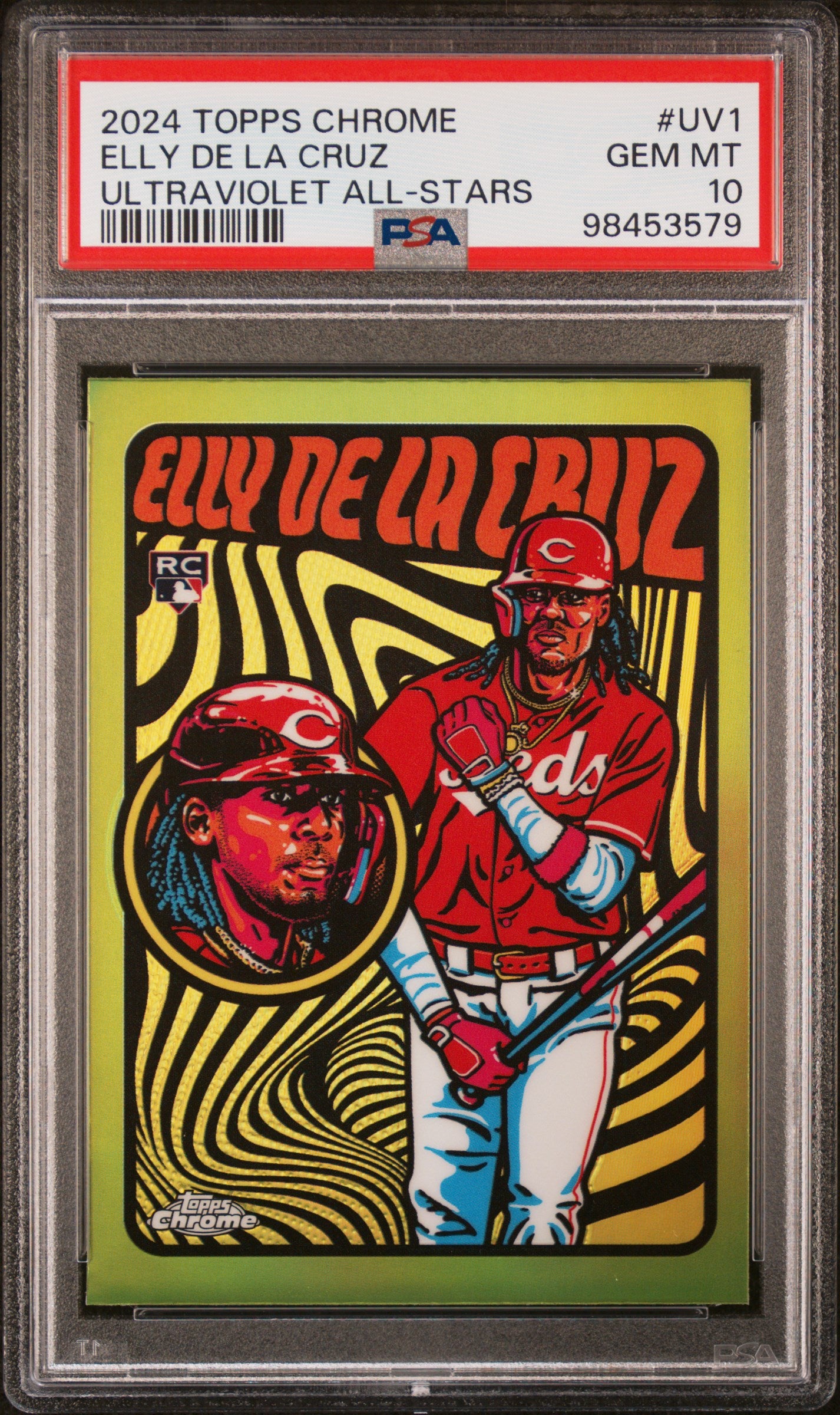 Elly de la Cruz 2024 Topps Chrome Ultraviolet All-Stars PSA 10 Gem Mint