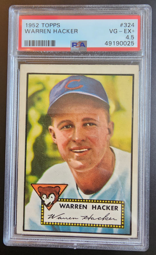 Warren Hacker 1952 Topps #324 PSA 4.5