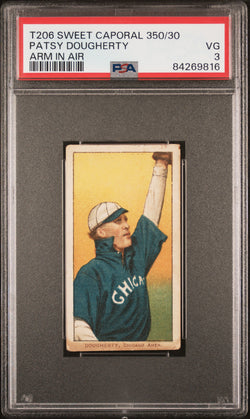 Patsy Dougherty 1909-11 T206 Sweet Caporal 350/30 Arm In Air PSA 3 Very Good