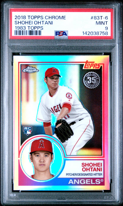Shohei Ohtani 2018 Topps Chrome 1983 Topps PSA 9 Mint 8758