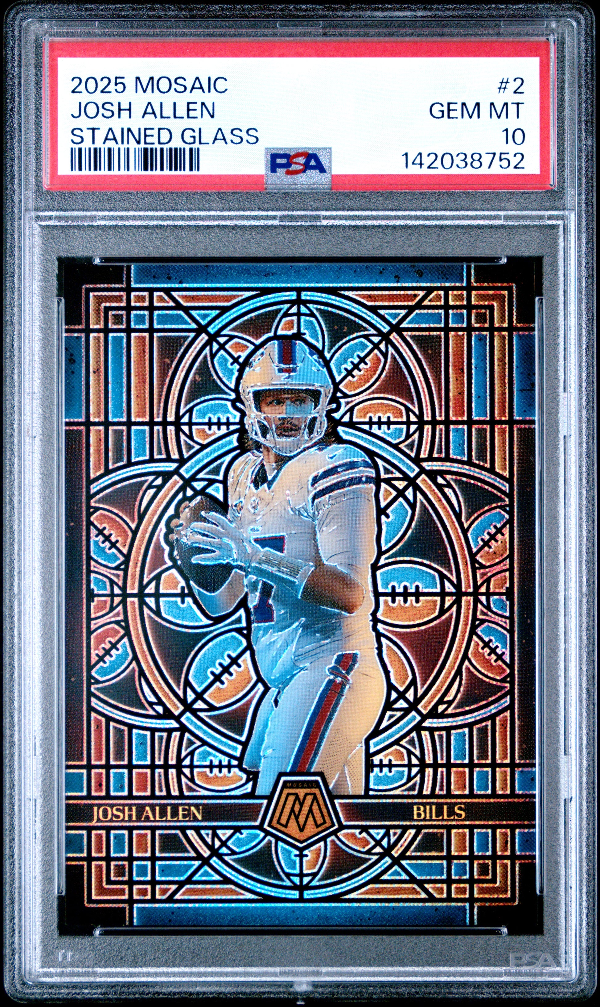 Josh Allen 2025 Mosaic Stained Glass PSA 10 Gem Mint