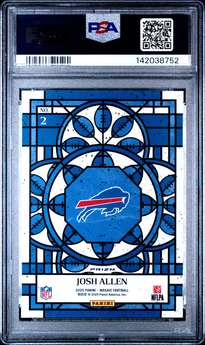 Josh Allen 2025 Mosaic Stained Glass PSA 10 Gem Mint