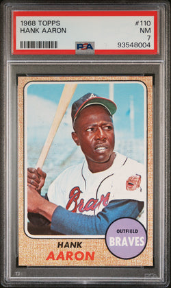 Hank Aaron 1968 Topps #110 PSA 7 Near Mint