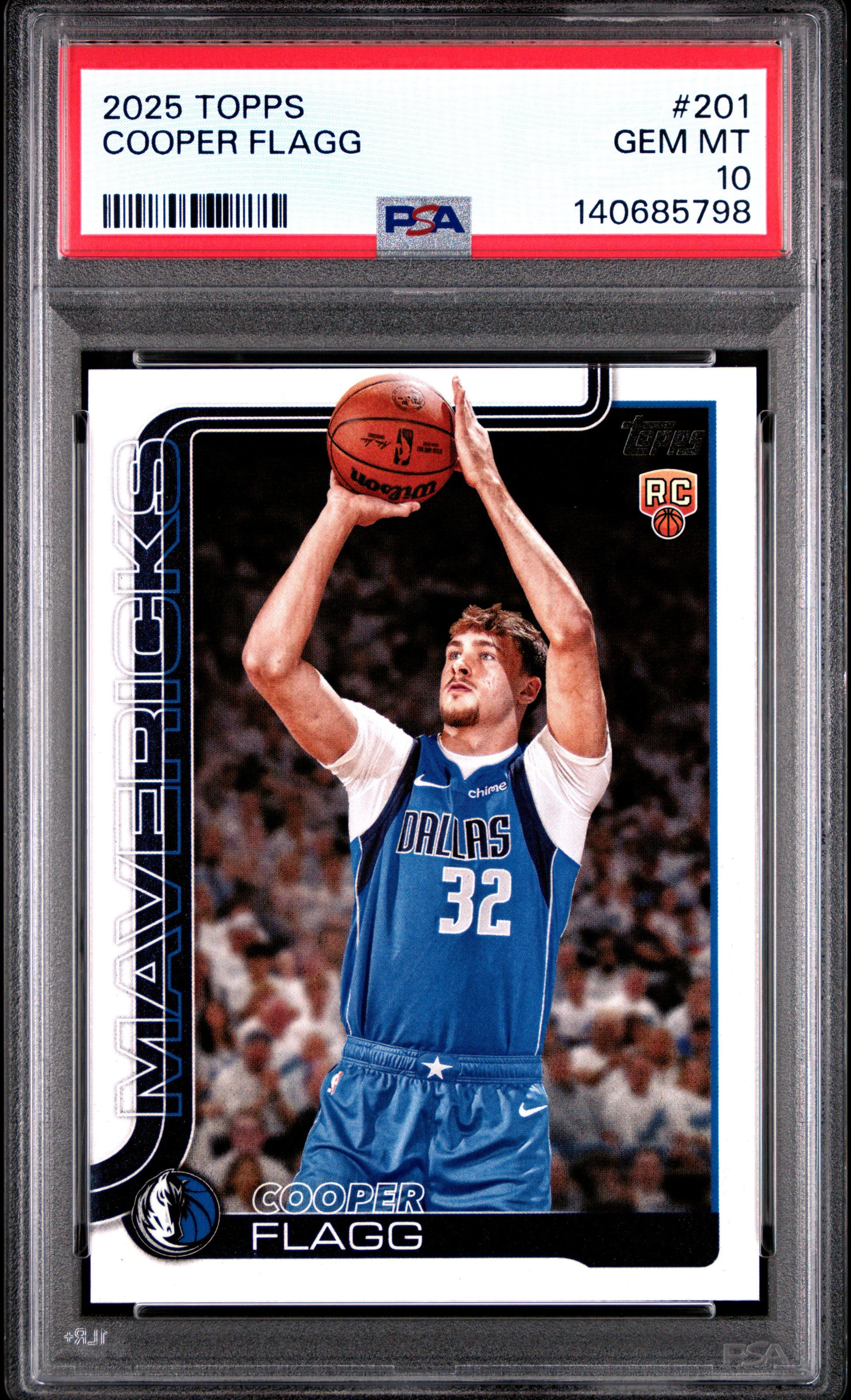Cooper Flagg 2025 Topps Rookie #201 PSA 10 Gem Mint 5798