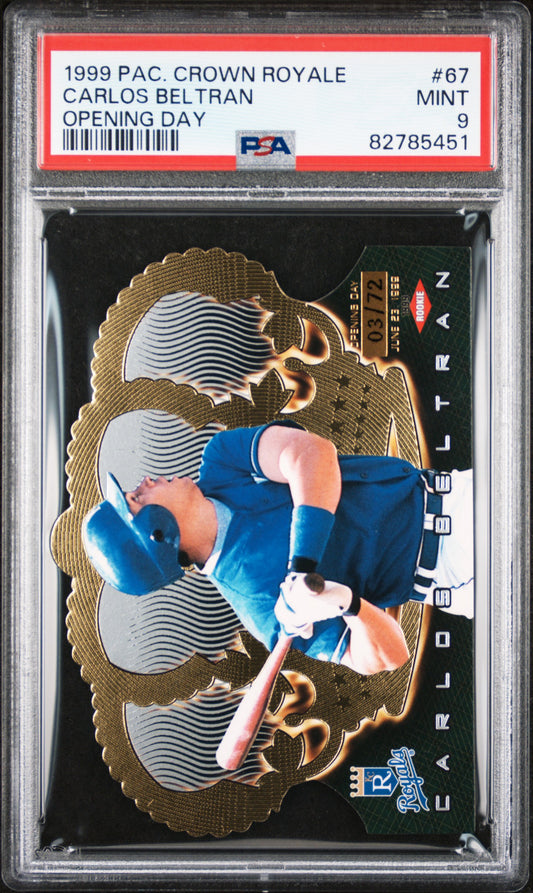 Carlos Beltran 1999 Pacfic Crown Royale Opening Day #3/72 PSA 9 Mint