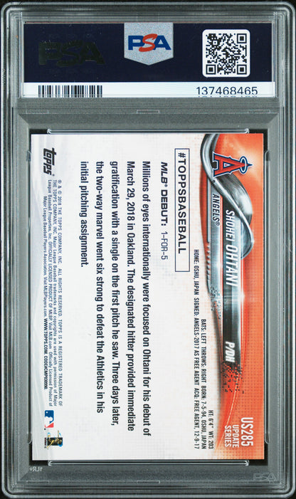 Shohei Ohtani 2018 Topps Update #US285 PSA 9 Mint 8465