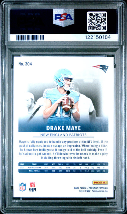 Drake Maye 2024 Prestige Gold Premium Xtra Points #67/75 PSA 10 Gem Mint
