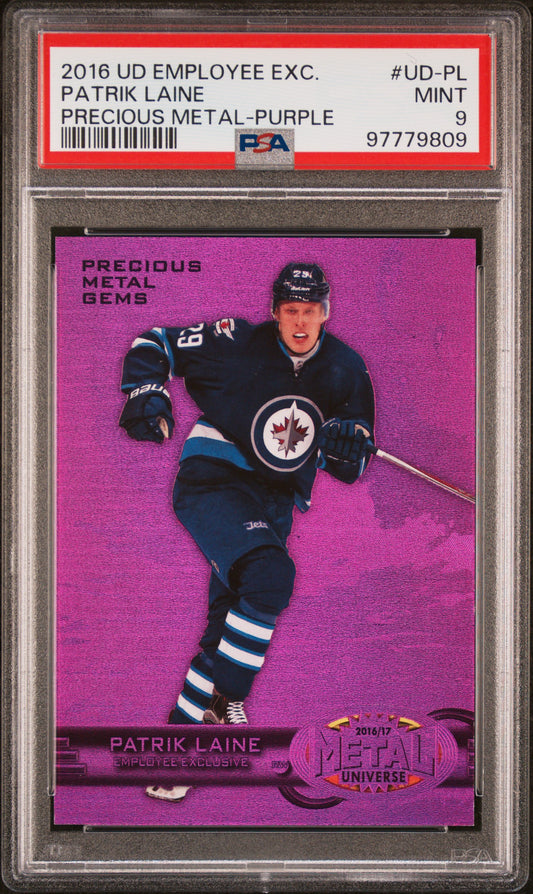 Patrik Laine 2016 Upper Deck Employee Precious Metal Gems Purple #46/175 PSA 9 Mint