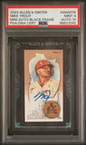 Mike Trout 2023 Topps Allen and Ginter Black Frame Autograph #25/25 PSA 9 Auto 10