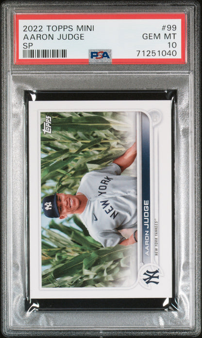 Aaron Judge 2022 Topps Mini #99 SP PSA 10 Gem Mint