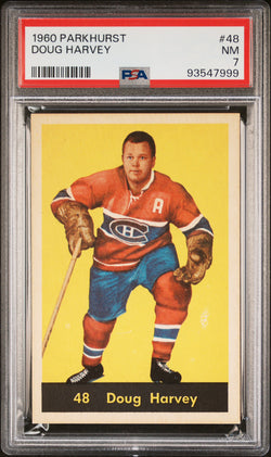 Doug Harvey 1960 Parkhurst Hockey #48 PSA 7 Near Mint