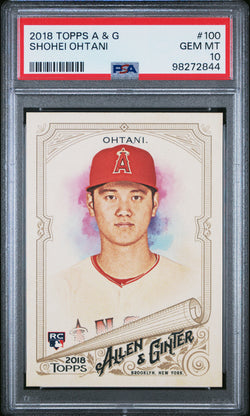 Shohei Ohtani 2018 Topps Allen and Ginter Rookie PSA 10 Gem Mint 2844