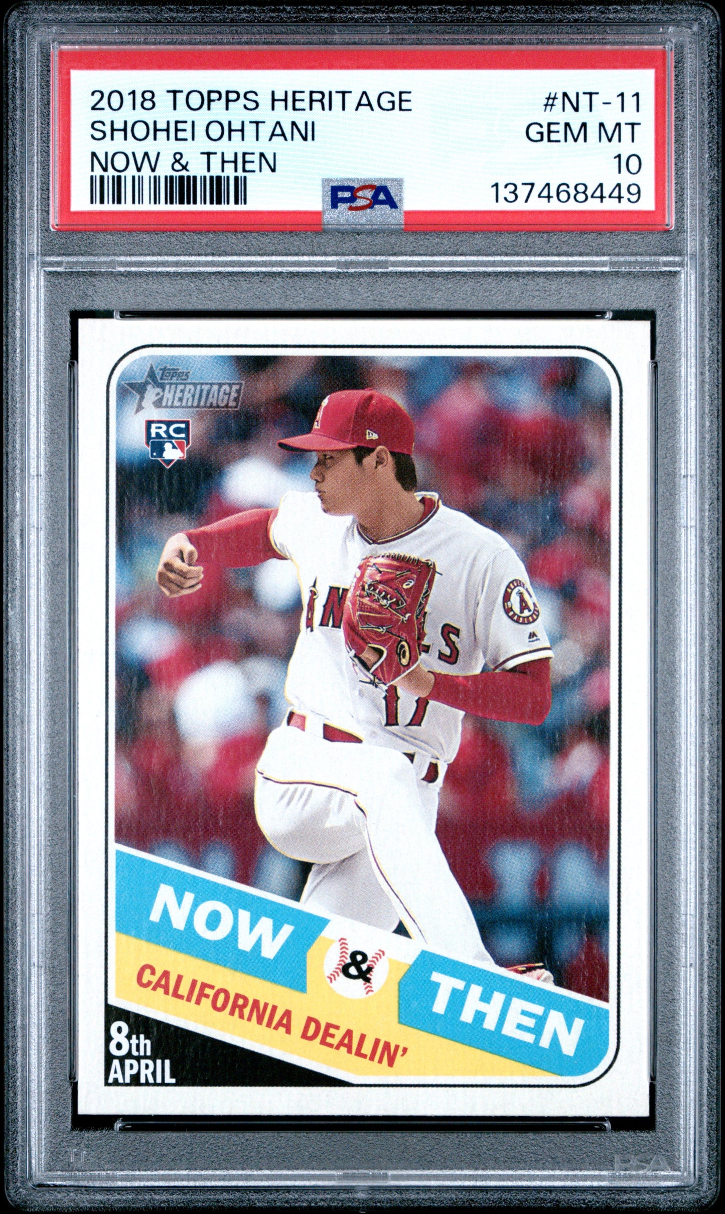 Shohei Ohtani 2018 Topps Heritage Now & Then #NT11 PSA 10 Gem Mint 8449
