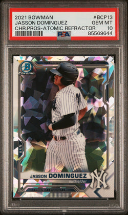 Jasson Dominguez 2021 Bowman Chrome Atomic Refractor PSA 10 Gem Mint