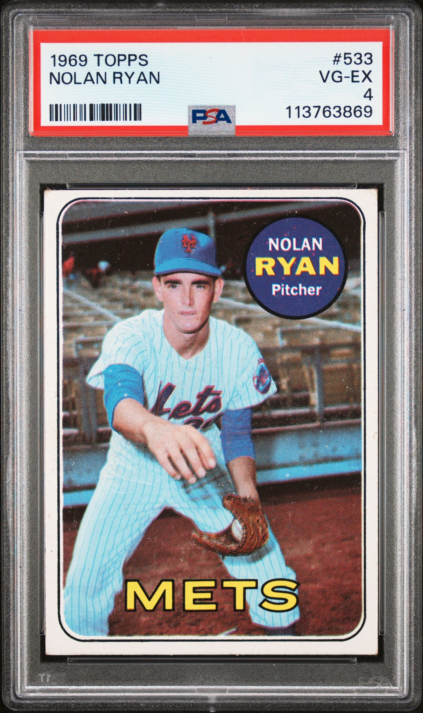 Nolan Ryan 1969 Topps #533 PSA 4 Vg-Ex 3869