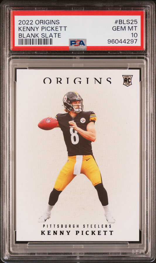 Kenny Pickett 2022 Panini Origins Blank Slate PSA 10 Gem Mint