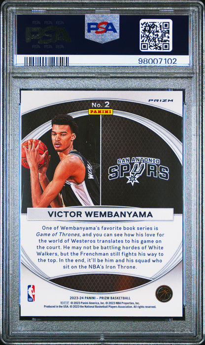 Victor Wembanyama 2023 Prizm Global Reach Green Prizm PSA 10 Gem Mint