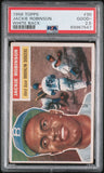 Jackie Robinson 1956 Topps White Back #30 PSA 2.5 Good+