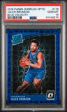 Jalen Brunson 2018 Donruss Optic #179 Blue Velocity PSA 10 Gem Mint 8275