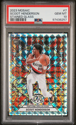 Scoot Henderson 2023 PAnini Mosaic Stained Glass Rookie PSA 10 Gem Mint