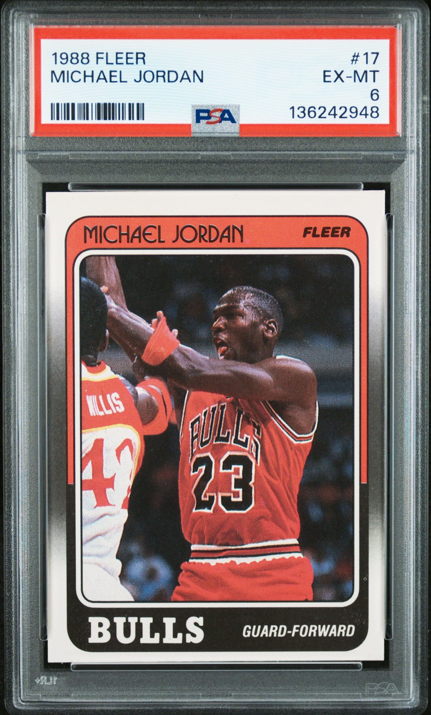 Michael Jordan 1988 Fleer #17 PSA 6 Ex-Mint 2948