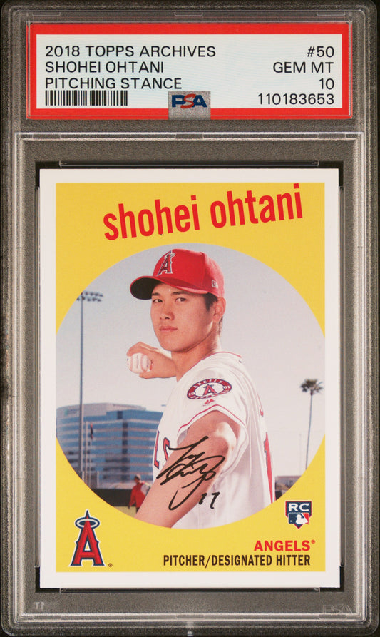 Shohei Ohtani 2018 Topps Archives RC #50 PSA 10 Gem Mint