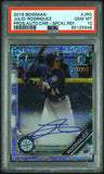 Julio Rodriguez 2019 Bowman Chrome Speckle Auto #294/299 PSA 10 Gem Mint