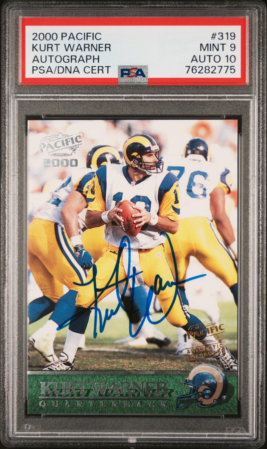 Kurt Warner 2000 Pacific Autograph PSA 9 Auto 10 2775