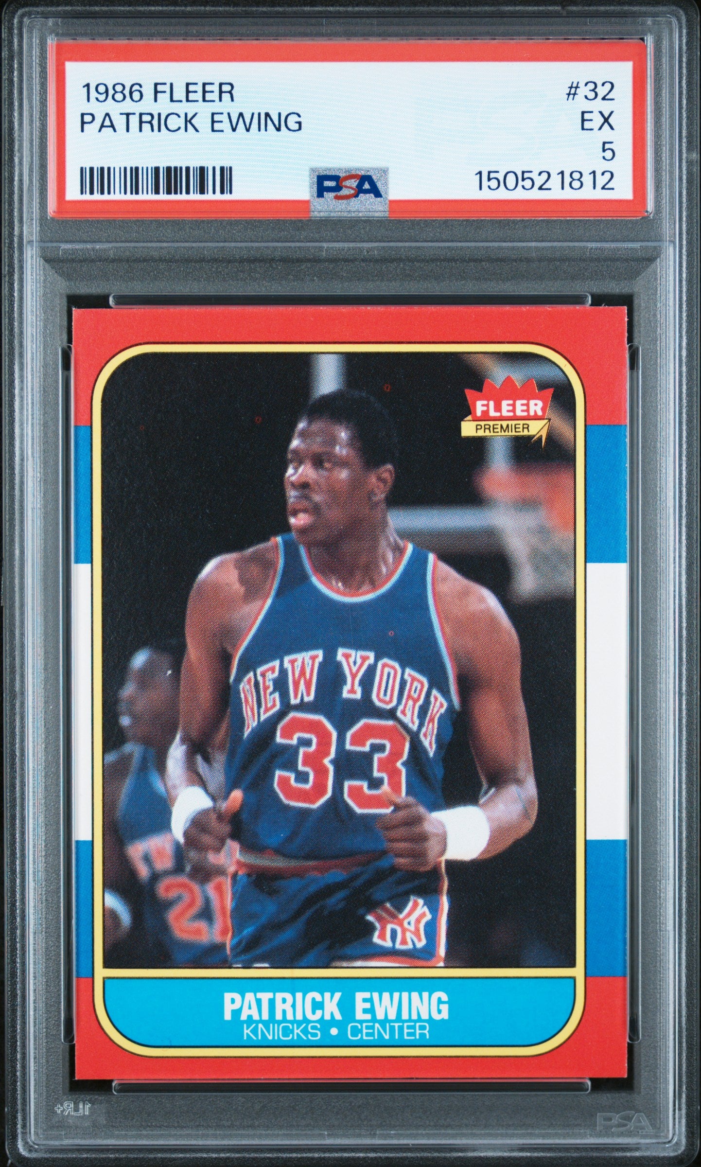 Patrick Ewing 1986 Fleer Rookie #32 PSA 5 Ex 1812