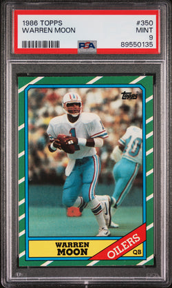 Warren Moon 1986 Topps #350 PSA 9 Mint