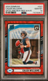 Caleb Williams 2024 Donruss RC Optic Preview Red Wave PSA 10 Gem Mint