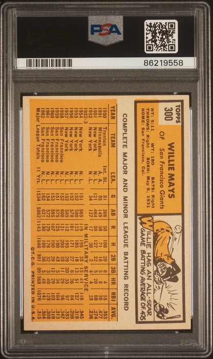Willie Mays 1963 Topps #300 PSA 6 Ex-Mint 9558