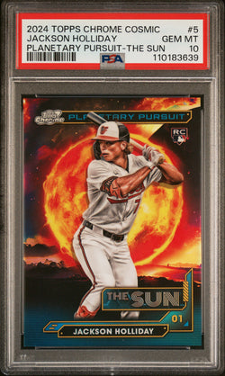 Jackson Holliday 2024 Topps Chrome Cosmic Planetary Sun PSA 10 Gem Mint