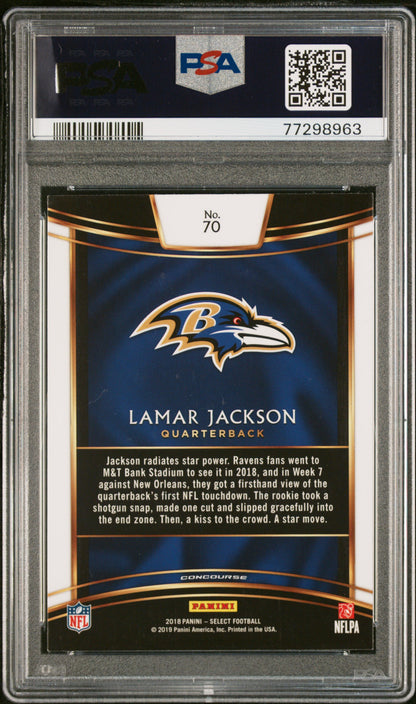 Lamar Jackson 2018 Panini Select Rookie #70 PSA 10 Gem Mint 8963