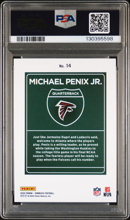 Michael Penix Jr. 2024 Donruss Downtown PSA 8 Nm-Mint