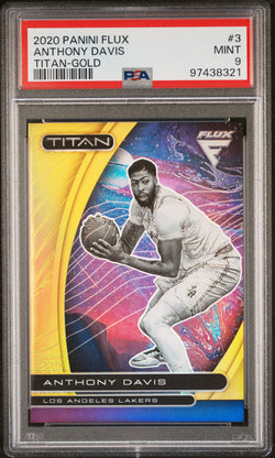 Anthony Davis 2020 Panini Flux Tital Gold #4/5 PSA 9 Mint