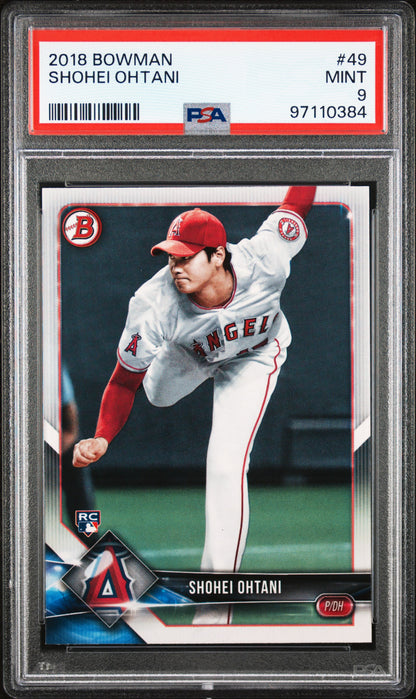 Shohei Ohtani 2018 Bowman Rookie #49 PSA 9 Mint 0384