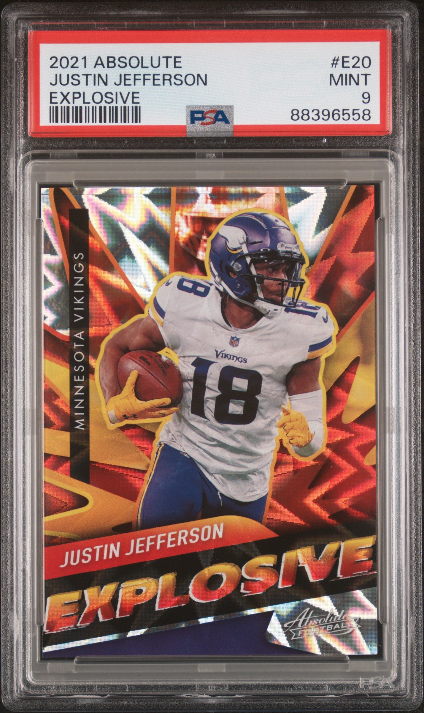 Justin Jefferson 2021 Panini Absolute Explosive PSA 9 Mint