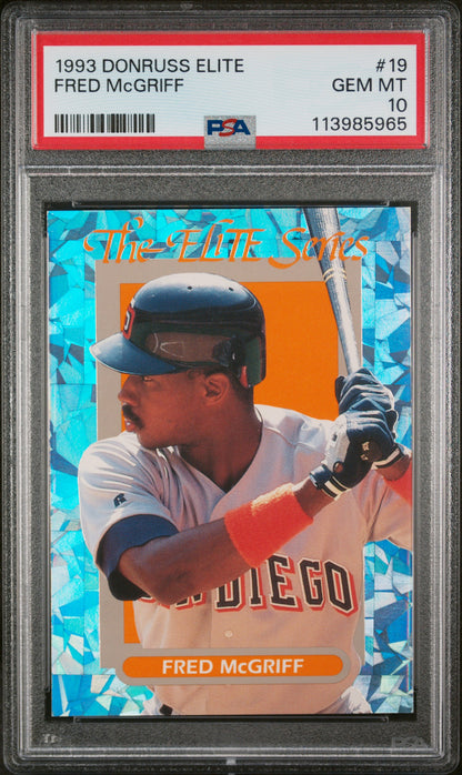 Fred McGriff 1993 Donruss Elite Series #19 #6483/10000 PSA 10 Gem Mint
