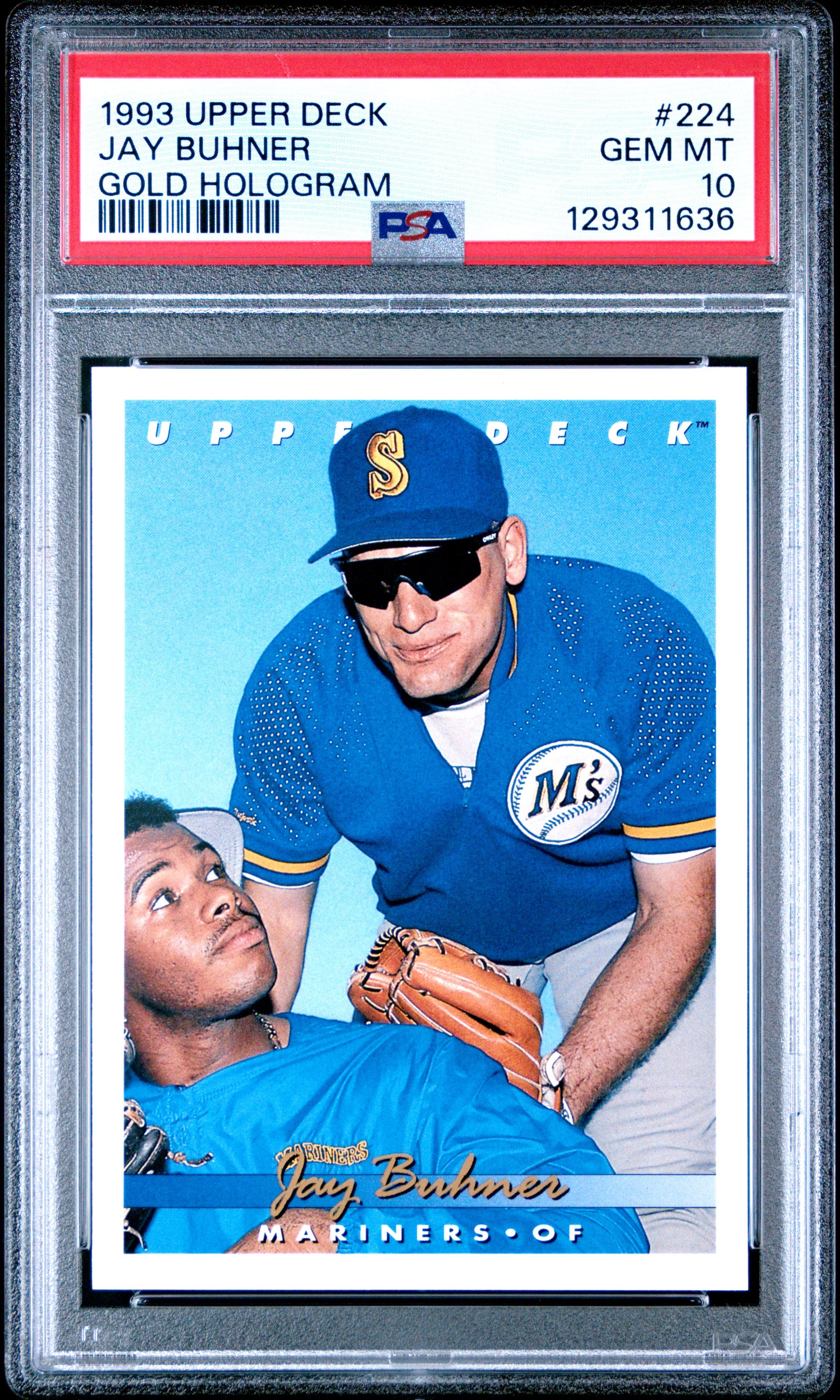 Jay Buhner 1993 Upper Deck #224 Gold Hologram PSA 10 Gem Mint